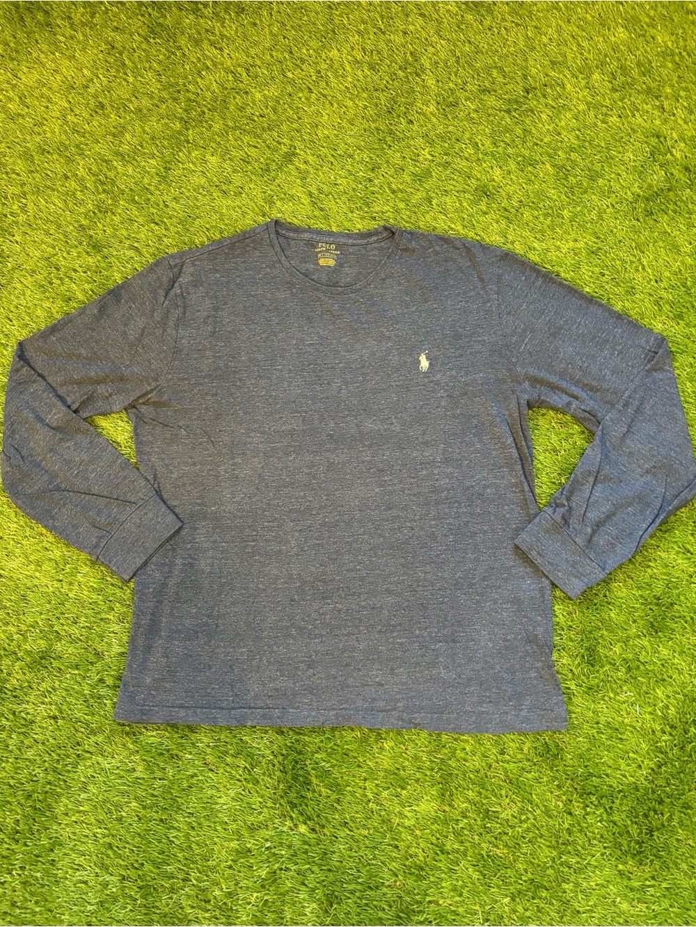 Polo Ralph Lauren Navy Heather Long Sleeve Logo Shirt Men’s Medium